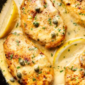 Chicken with lemon butter and capers